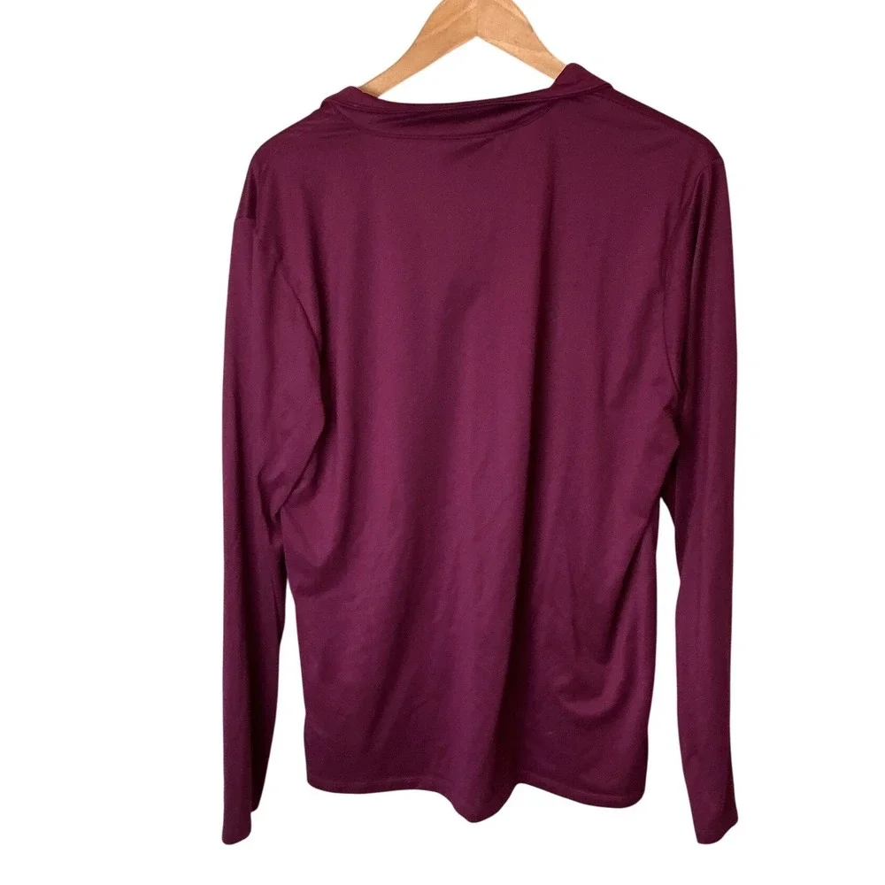 The North Face Mens Quarter Zip Pullover Long Sleeve Berry Purple Size Large